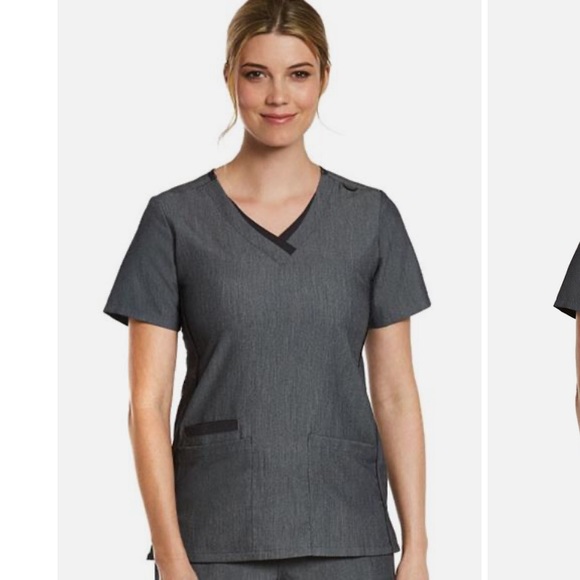 Gray Matrix Pro Scrub Top - Picture 1 of 3